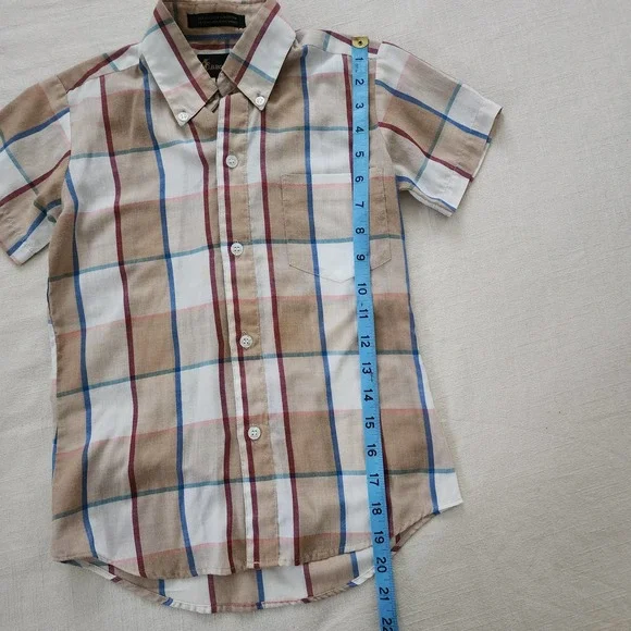 Vintage Plaid Buttondown Shirt kids 8 - Picture 7 of 9